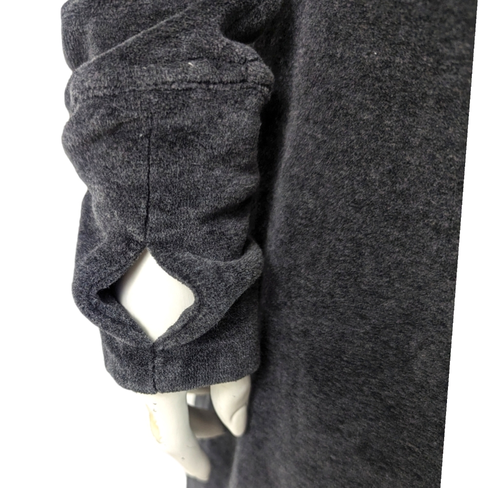 Athleta Cross Cross Velour Sweater Dress Womens Medium Grey Long Sleeve Pullover - Picture 6 of 12